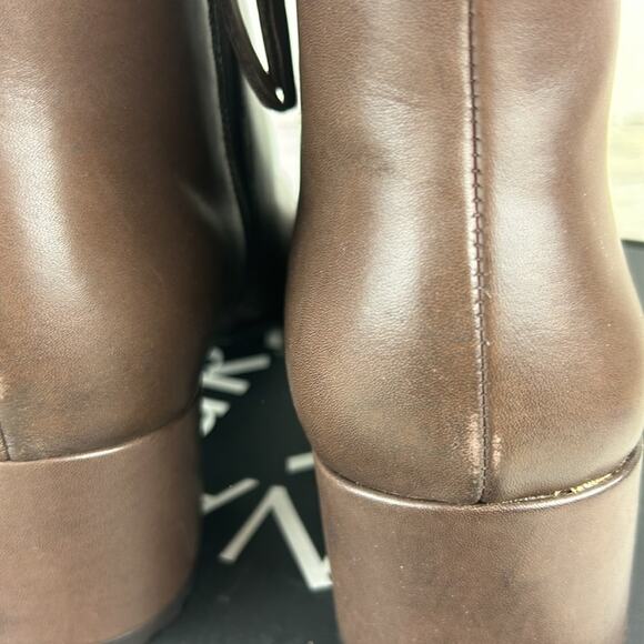 Naturalizer Women’s 11 Brown Leather Heeled Ankle Boot Weatherproof Bootie NWT - Picture 6 of 12